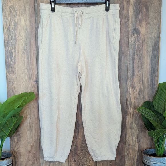 aerie Pants - Aerie Cream Stretch Waist Jogger Lounge Pants XL W219
